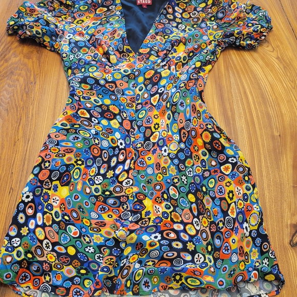 STAUD Dresses & Skirts - STAUD Multicolor Floral and Geometric Print Dress